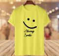 Always Smile Men  Fashionable New Desing Digital printed Boys T-shirt/ Tshirt For Men/ T-shirt. 