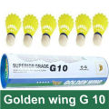 Golden Wing G10 Superior Grade Badminton Nylon Shuttlecock - Pack Of 6 - Designed For Precision And Durability. 