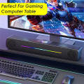 RGB Soundbar Speaker Leerfei E1407 RGB Gaming Speaker Wired Computer Sound Box Gaming PC Desktop Laptop USB Speaker For PC With RGB Lighting. 
