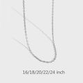 Fashion All Inch Sizes Pendant Jewelry Necklace 925 Sterling Silver Cross Chain Men Women. 
