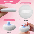 Body Powder Puff and Container Kit , Dusting Powder Puff for Women Baby and Loose Powder Containers for Wet Dry Makeup A. 