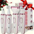 4-in-1 Electric Razor for Women - Rechargeable Painless Body & Facial Hair Remover, Bikini Trimmer for Legs, Underarm & Face, Portable Women's Shaver Set with Smooth Glide Technology.