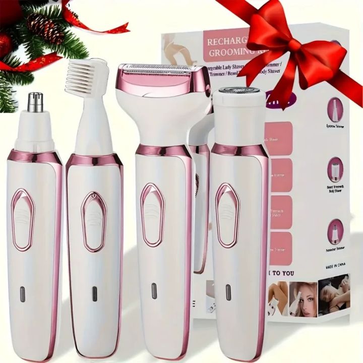 4-in-1%20Electric%20Razor%20for%20Women%20-%20Rechargeable%20Painless%20Body%20&%20Facial%20Hair%20Remover,%20Bikini%20Trimmer%20for%20Legs,%20Underarm%20&%20Face,%20Portable%20Women's%20Shaver%20Set%20with%20Smooth%20Glide%20Technology%20-%20Image%202