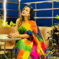 Half Silk Rainbow Saree.