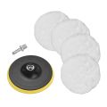 Yuclam Wool Polishing Buffing Pad 6 Pcs 6 Inch Polishing Buffing Wheel for Drill Buffer Attachment with M14 Drill Adapter. 