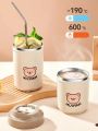 WORTHBUY 18/8 stainless steel Leakproof Thermos Water Bottle,380/480ML Portable Coffee Cup For Office Children Breakfast Cups. 