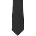 Men's Tie - Black -Men Tie Solid Black  Color Plain Tie. 