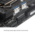2Pcs USB 3.0 Motherboard Adapter USB 3.0 19 20 Pin Female To Dual USB 3.0 a Female Internal Header Adapter Converter. 