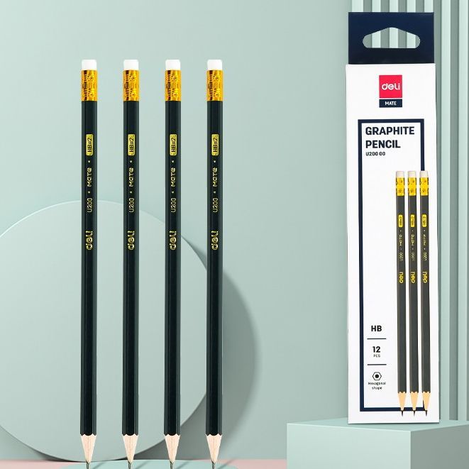 Deli%20%20EU20000%20Graphite%20Pencil%20With%20Eraser%20HB%20Pencil%2012%20PCS%20-%20Image%202