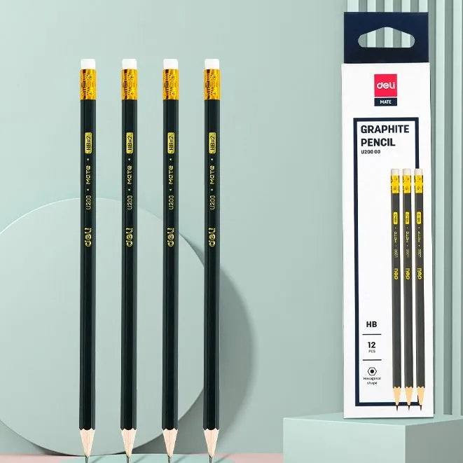 Deli%20%20EU20000%20Graphite%20Pencil%20With%20Eraser%20HB%20Pencil%2012%20PCS%20-%20Image%202