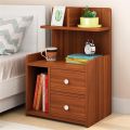 Royal Decor M19 Bedside Table - Simple Modern Bedroom Small Cabinet Bedside Table with Two Drawer Organizer Storage Cabinet-Shan Teak Finish. 