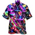 2022 Men's Hawaiian Shirts Musical Harajuku Oversized Shirt Fashion Printed Short-sleeved Beach Top Tee Men's Clothing Camisa.