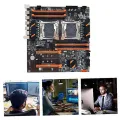 X99 Dual CPU Server Motherboard LGA2011 Motherboard Support DDR4 ECC Memory Maximum Support 256G with 2XE5 2650 V3 CPU. 
