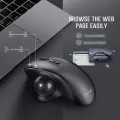 Jelly Comb Rechargeable Trackball Mouse Bluetooth+2.4G Dual Mode Wireless Mouse for Mac Computer Laptop Tablet Gamer Mause. 