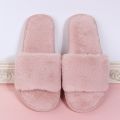 Flip-flops, warm shoes, pure slippers, anti-slip house, hairy winter woman, winter leisure indoor flats, floor shoes Lady's men. 
