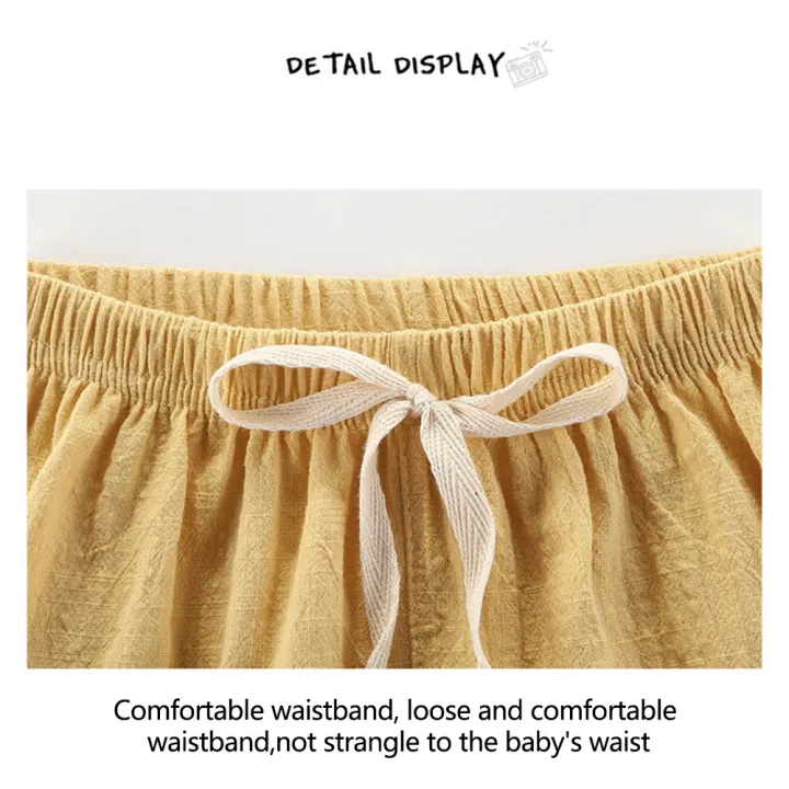 Elegantstunning%20Summer%20Kids%20Cotton%20Shorts%20Casual%20Loose%20Solid%20Color%20Short%20Pants%20For%20Boys%20Girls%203-8%20Years%20Old%20-%20Image%2010