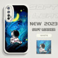 YYDS for Realme 7 / Realme Narzo 20 Pro Back Cover Starry Sky Astronaut Leather Phone Case Ultra Thin Soft Drop Protection Case. 