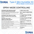 4 Pcs Mini Humidifier Mist Maker and USB Type-C Driver Board Oscillating 5V DIY Kits. 