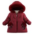 Children's winter clothes, velvet thickened, fashionable cotton clothes, baby girls 1 to 6 years old, foreign winter coats, European and American foreign trade models. 