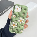 Jizetin for OPPO A60 Back Cover Back Cover Creative Cute Flowers Cream Wavy Edge Soft Silicone Phone Case.