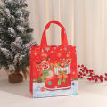 Santa Claus Christmas Non-Woven Bags Vibrant Tote bag 23*22*11cm Colorful Tote Bags Snowman Non-woven Party Gift Wrapping Bags. 