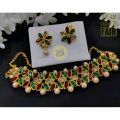 Treditional fashion wedding /party bridal choker necklace Ear_rings&tikli jewellery set for women. 