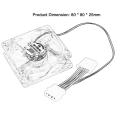 （NEW）Computer PC Fan 80mm With LED 8025 Silent Cooling Fan 12V LED Luminous Chass. 