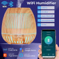 Tuya Smart Humidifier with Colorgul LED Light WiFi Aroma Diffuser Timer Wireless Control Work with Alexa Google Home Compatible. 