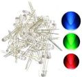 50pcs Blinking 5mm RGB LED Diodes, Multi Color Changing Super Bright Light Emitting with 2 Pin Clear Round Lens. 