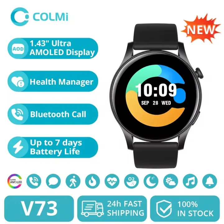 COLMI%20V73%20Bluetooth%20Calling%20Smartwatch%20AMOLED%20Display,%20Health%20Fitness%20Tracking%20Waterproof%20Smart%20Watch%20-%20Image%203