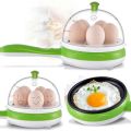 Multi Function 2 in 1 Electric Egg Boiler Steamer Omelette Frying Pan Non-Stick Boiled Eggs Boiler Steamer. 