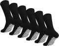 2 Pair Anti Slip Grip Non Skid Crew Cotton Socks.