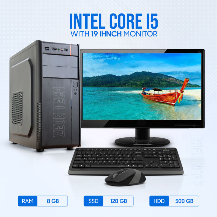 Full Setup Computer Intel Core i5 RAM 16GB SSD 120GB HDD 500GB Graphics ...