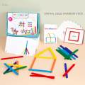 Kids Colorful Sticks Puzzle Logical Thinking Matching Games Children Early Learning Montessori Toys. 
