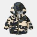 New Retail Children Coat 2021 Autumn Baby Boys Solid Zipper Hooded Coat Kids Outwear Infant Baby Hardshell Jacket.