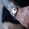 【Beiver Jewelry Store 】ALYX River Link Bracelets Men Women Unisex 1017 ALYX 9SM Metal Bracelet Press Buckle High Quality Matching Box Tag.