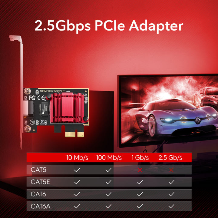 Cudy%20PE25%202.5%20Gbps%20PCI%20Express%20Network%20Adapter%20-%2010%20Mbps%20/%20100%20Mbps%20/%201%20Gbps%20/%202.5%20Gbps%20Speed%20-%20Support%20Wake-On-LAN%20and%20RealWow%20Technology%20-%20Low-Profile%20and%20Full-Height%20Brackets%20-%20Windows%207%20to%2011,%20Windows%20Servers%202003%20to%202022,%20and%20Linux%20compatible%20-%20Image%206