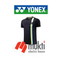 YONEX Badminton Black Jersey Short Sleeve Unisex Training Sports Wear Team Uniform.