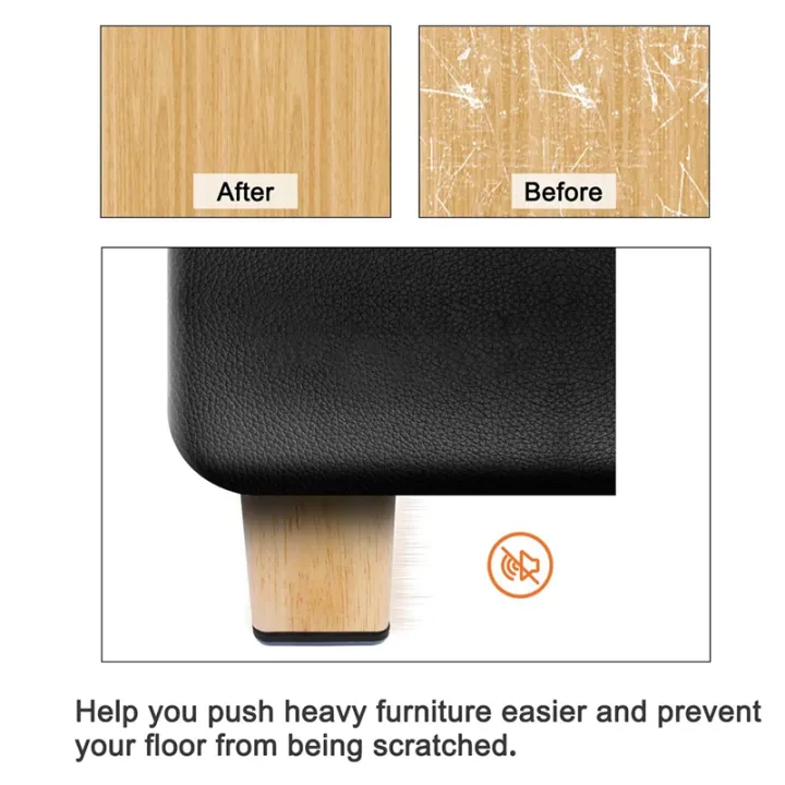 BRADOO-%2016pcs%20Furniture%20Sliders%2040mm%20Furniture%20Leg%20Protectors%20with%20Screws%20Square%20Chair%20Leg%20Protectors%20Furniture%20Glide%20Pads%20-%20Image%206