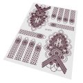 Waterproof Henna Tattoo Stickers Skin-safe Brown Lace Flower Temporary Tattoos Sticker Tattoos Non-permanent Henna Tattoo for. 