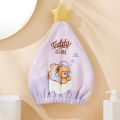 Teddy bear cartoon cute hair dryer hat female thickened absorbent quick-drying head hat shampoo hair towel shower cap nightcap. 