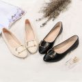 Pumps Women2023New Spring and Autumn New Women's Shoes Shallow Mouth All-Matching round Toe Soft Leather Soft Bottom Mom Shoes Peas Shoes. 
