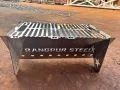 Mirage Folding Barbecue Grill Portable Folding Campfire Grill for Outdoor Bbq Camping Lightweight Rustproof Corrosion Resistant Barbeque Grill for Travelers in Asia Camping Accessories.