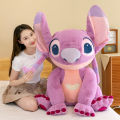 Disney Kawaii Stitch Angel Plush Toy Stuffed Animals Doll Cartoon Cute Soft Pillow Room Decor Anime Peluche Children Gift. 