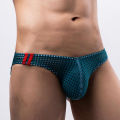 Sunnyheart Men Low Waist Briefs Low-rise See-through Hollow Out Lifting U-convex Men Briefs Men Low-rise Briefs. 