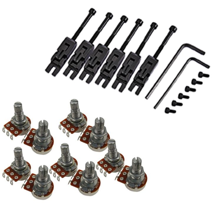 10x%20Guitar%20Small%20Size%20Pots%20A250K%20Potentiometers%20&%206Pcs%20Metal%20Guitar%20Locked%20String%20Saddles%20for%20Floyd-Rose%20Tremolo%20Bridge%20-%20Image%206