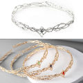【Sell-Well】 Movie Round Elves Hair Crown Tiara Women Waterdrop Zircon Headband Bridal Hair Accessories Crown Cosplay Headwear Gifts Gener.