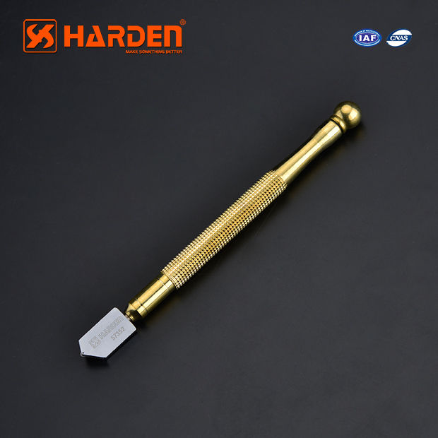 HARDEN 175mm Manual Auto-Oil Glass Cutter Professional Glass Cutting Tool Auto Oil Glass Cutter YG8 Cutter Wheel 570352