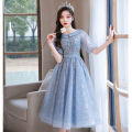 French Style Little Evening Dress Female Graduates Day Banquet Temperament Entry High-End High-End Sense 18-Year-Old Gift Summer. 
