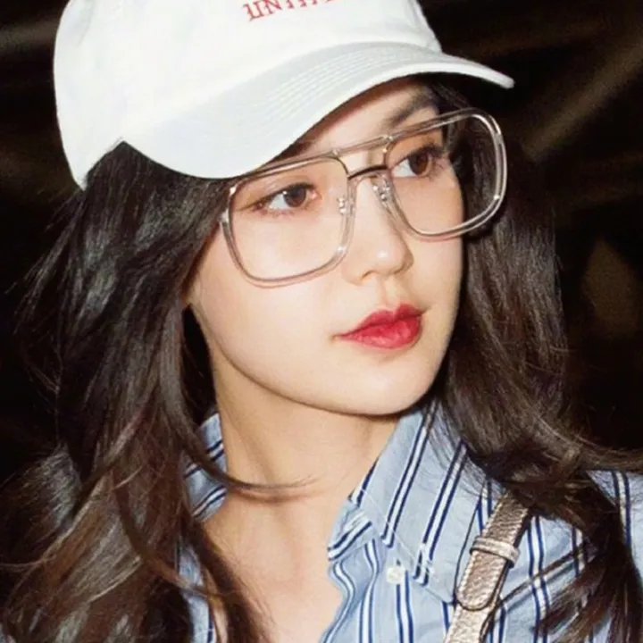 Vintage%20Square%20Sunglasses%20Woman%20Oversized%20Fashion%20Sun%20Glasses%20Female%20Transparent%20Frame%20Black%20Mirror%20Oculos%20De%20Sol%20Feno%20-%20Image%203